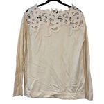 akaiv Cream Knit Floral Sweater Size L Photo 0