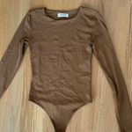 Aritzia Babaton Tan Long Sleeve Bodysuit Photo 1