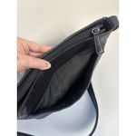 Etienne Aigner  Black Leather Shoulder Bag Purse Silver Hardware Everyday Purse Photo 5