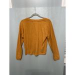 Hippie Rose  Mustard Yellow Ribbed V Neck Long Sleeve Cropped Sweater Top Size S Photo 1