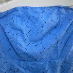 Altar'd State Blue Eyelet Strapless Romper Mini Dress Ruffle Women's S Preppy Photo 1