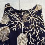 MT COLLECTION Dark Navy Blue Nautical Print Maxi Dress Size Small Photo 5