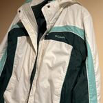 Columbia SKI JACKET WOMEN'S MEDIUM W/ HOOD WHITE & GREEN Photo 8