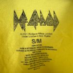 Def Leppard ‎ Tee S/M Long Sleeve Cropped Yellow Photo 3