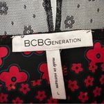 BCBGeneration Dress Womens Mixed Media Red Black Floral Lace Photo 9