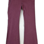 We The Free  Women's Pants Sz 30 Red‎ Maroon Bootcut Jeans Front V Side Zip Y2K Photo 0