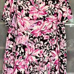 Vanilla Bay  Pink and Black Floral Blouse Photo 1