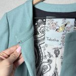 Tabitha Jacket Womens Seafoam Green Anthropologie Cape Wool Blend 3/4 Sleeve 8 Photo 8