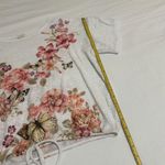 Free Kisses Women’s  White Top Shirt With Pink Flowers & Butterflies Plus Size 1X Photo 10