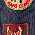 Polo Jeans Lauren Vintage  Sweater Hoodie Ralph Lauren Navy Pink Medium Patches Photo 8