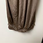 Alice + Olivia  Scoop Mini Dress M Silk Cinched Bottom Tank Silver Tan/Gray NWT Photo 4