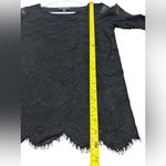 Adrianna Papell  Black Lace 3/4 Sleeve Blouse Size S Teacher Workwear Office Photo 8
