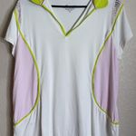 Swingdish Womens XL Colorful Embellished Top Shirt Golf Pickle Ball Preppy Photo 0