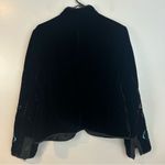 Harvé Benard Harve Benard Black Velvet Embroidered & Sequin Zip Up High Neck Jacket Size 10 Photo 10
