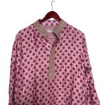 Punit Balana Kaftan Kurta Pink floral Gold top sz S Photo 5
