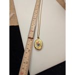 Premier Designs Vintage Gold Tone Floral Locket Pendant Necklace With Rope Chain Photo 3