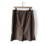 Vince  Brown Wool Blend Tulip Hem Skirt Size 12 Photo 3