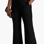 Veronica Beard Satin-Trimmed Crepe Flared High Rise Pants Size 12/14 Tall Photo 0