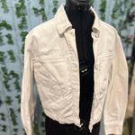 Nine West White Cropped Denim Jacket Photo 1