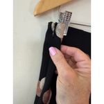 Anthropologie Ruth Embroidered Polka Dot Ribbon Pleated Hem Straight Skirt Black Women Size 10 Photo 4