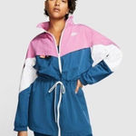 Nike  Pink‎ Blue White Icon Clash Track Windbreaker Jacket Women’s Size Medium Photo 0