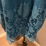 Ultra Pink 🌸 TEAL LACE CAP SLEEVE TOP SIZE LARGE🌸 Photo 5