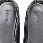 Vince Black Bogart Eelskin Leather Flats Loafers Slip On Shoes Photo 5