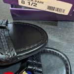 Madden Girl Black Sandals with Red and Blue Pom Poms. Size 8.5. Photo 3