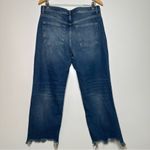 Free People  We The Free NWT Maggie Straight Leg Raw Hem Jeans in Sequoia Blue Photo 10