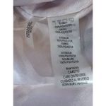 Calvin Klein  Peach Floral/Grey Button Up Blouse Size M‎ Flowers Ruffles EUC Photo 5