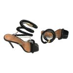 Bo Lilan stylish Black phone cord 4.5" heels, size ( 36 ) 5.5 Photo 6