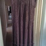 Chadwick's Crinkle Rayon Brown Dress, V-Neck, Pullover, Easy Drape Petite Large Photo 0