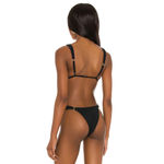 Camila Coelho 'Alanza' Black Ribbed Bikini Top - S Photo 2