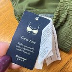 Abercrombie & Fitch NWT Olive Green Gauze Ribbed Curve Love Bikini Top Photo 2