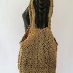 Olive metallic market style shoulder bag Photo 1