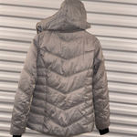 Nautica  Silver Puffer Jacket with Black Trim Size S Photo 8