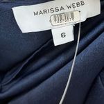 Marissa Webb Collective Satin One Shoulder Tie Sash Mini Dress Navy Blue Size 6 Photo 8