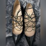 Valentino Garavani  EU 39.5 Rockstud Laceup Heels, Black Photo 9