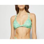 Jonathan Simkhai Aliana Printed Bikini Top Geometric Kelly Abstract Fern Green L Size L Photo 3