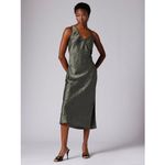 Equipment Femme Aurore Crinkle Wrap Dress Castor Grey Size 6 NEW Photo 2