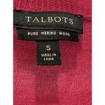 Talbots S Small 100% Pure Merino Wool Pink Cardigan Sweater Women Stylish Button Photo 2