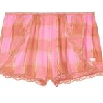 Victoria's Secret Victoria’s Secret Plaid Gold Shimmer Lace Sleep Shorts Medium Photo 2