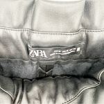 ZARA Faux Leather Belted Mini Skirt M Black Photo 4