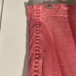 Eddie Bauer Cap Sleeve Embroidered Seam V Neck Pink Burnout Tee Size S Photo 5