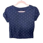 Aeropostale Aero Seriously Soft Baby Tee Crop Top Small Stars Blue Top Size Small Comfort Photo 0