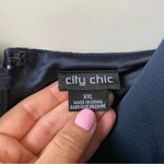 City Chic  Simplicity Satin Dress Navy Blue XXL‎ Photo 4