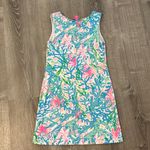 Lilly Pulitzer XS Harper Shift Dress in Coral Bay Reef Print Casual Sleeveless Photo 3