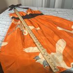 Moulinette Soeurs Anthropologie Crane Silk Halter Dress Tangerine Orange size 4 Photo 10