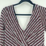 Free People  Womens Maverick Eggplant Purple/Gray Stripe V-Back Mini Dress Size S Photo 4