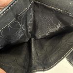 Fossil Vintage Y2K Black Card Holder Folding Zip Minimalist Snap Leather Wallet Photo 11